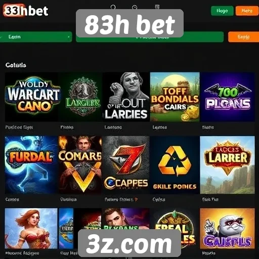 Variedade de jogos disponíveis na plataforma